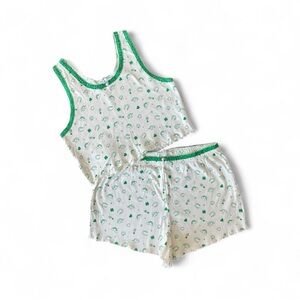 •SOLD• Love Peace & Lazy Days Cropped Tank And Short Set